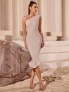 Elegant Bandage Dress Luxury Party Evening Club Night Cocktail Modest Holiday Bodcyon Celebrity Woman Clothes High Quality