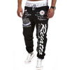 Men Streetwear Sweatpants Y2K Graffti Hip Hop Drawstring Waist Relaxed Fit Jogger Pants  with Pockets Loose Drop Crotch Trousers