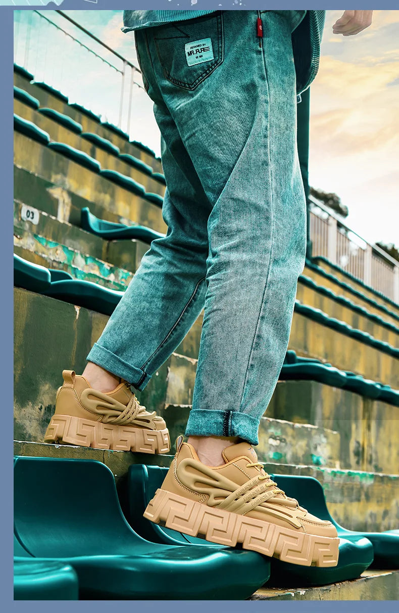 Casual Shoes For Men Street Style Walking Shoes Sneakers Thick Bottom Running basketball Shoes Male 2023 Vulcanized Sneakers Men