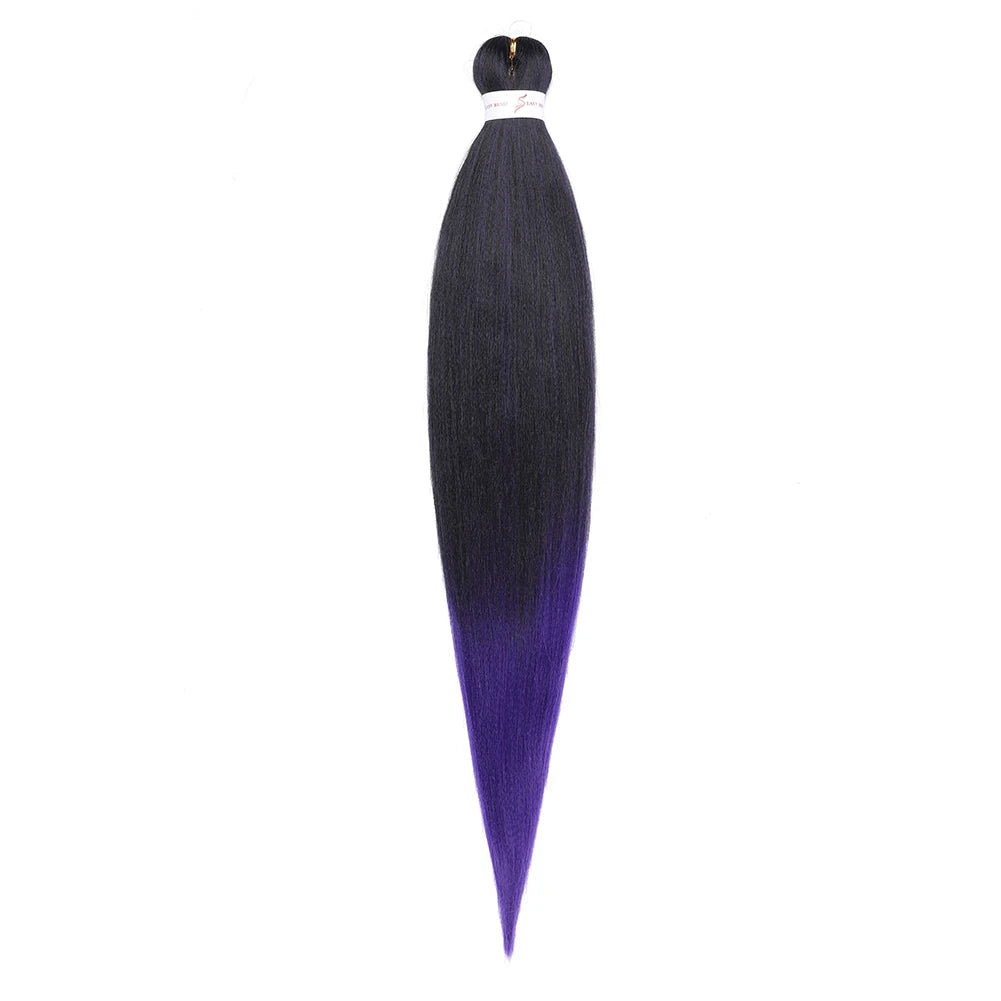 Pre-stretched Braids Synthetic Hair Professional Itch Free Hot Water Setting Fiber 30'' Ombre Yaki Texture Braid Hair Extensions