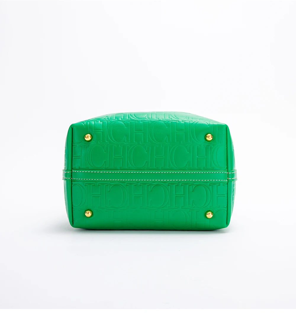 Seasonal New Solid Color Minimalist Women's Handbag Metal Buckle Accessories Exquisite and Versatile