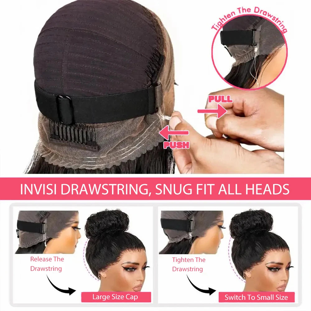 360 HD Full Lace Front Wigs Curly Wig 100% Human Hair Pre Plucked Deep Wave Invisible Strap Glueless Wig Water Wave Lace Frontal