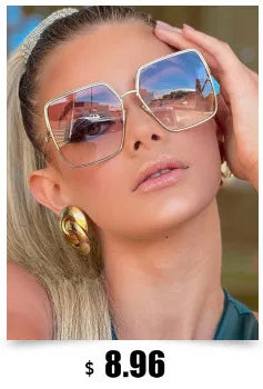 Fashion Model Ocean Yellow Square Sunglasses Women Luxury Brand Oversized Shades Pearl Chic Sun Glasses For Female Men Oculos