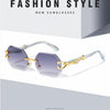 Small Frame Hexagon Rimless Sunglasses Men Retro Frameless Sun Glasses for Women 2024 Luxury Brand Square Eyewear UV400 Shades