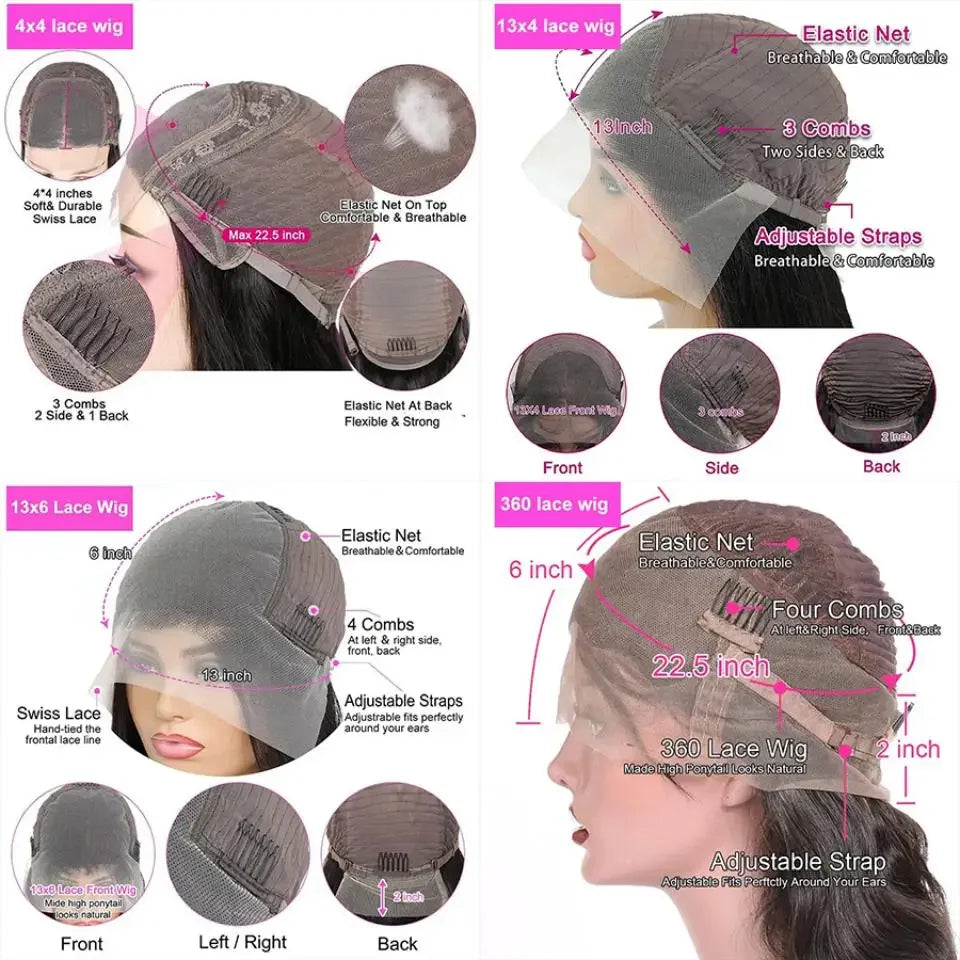 Deep Wave Glueless Wig Human Hair Ready To Wear And Go PrePlucked For Women Precut 6x4 Closure Curly Lace Front Wigs On Sale