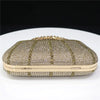 Popular In Nigeria Exquisite Evening Bags With Diamond Design Fashion Handle Clutch Rhinestone Embellished Long Chain Bag
