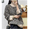 High-end 100% goat sweater women stand collar bottom loose sweater autumn winter new style of western style with age reduction