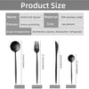 24Pcs Stainless Steel Dinnerware Set Black Gold Cutlery Spoon Fork Knife Western Cutleri Silverware Flatware Tableware Supplies