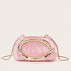 Women Acrylic Clutch Box Handbag Metal Handle Evening Bag Trendy Ladies Shoulder Crossbody Purse for Wedding Prom Cocktail Party