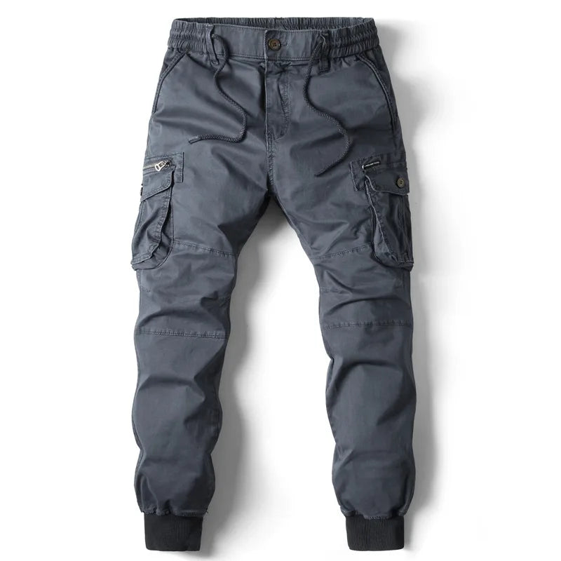 2025 Fashion Spring Mens Tactical Cargo Pants Men Joggers Army Military Casual Cotton Pants Hip Hop Ribbon Male army Trousers 38