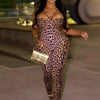 Joskaa Leopard Print Jumpsuits Women Hipster Sexy Spaghetti Strap Sleeveless Body-Shaping Rompers 2025 Party Clubwear Streetwear