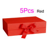 5Pcs Gift Box With Lid Personalized Bridesmaid Groomsmen Proposal Box With Ribbon Present Packaging Box Wedding Boxes
