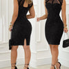 Women Party Dress Geometric Print Sleeveless 2024 Y2k High Waist Dress Summer Vestidos Bandage Party Bodycon Dresses Sexy