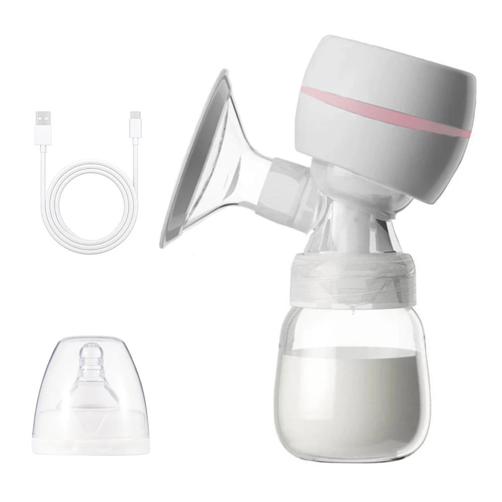 Electric Breast Pump Breast Pump with LED Screen Milk Puller for Breastfeeding Low Noise with 180ml Milk Bottle BPA-free