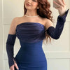 Customized Mermaid Evening Dress Party Classic  Jersey Strapless Dresses Modern Saudi Arabia Available in Colors Celebrity Gowns
