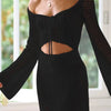 Mesh Crochet Long Beach Shirt Women Solid Cover Up Ladies Long Sleeve Hollow Out 2025 Sexy Beachwear Bathers Swim Bathing Suit