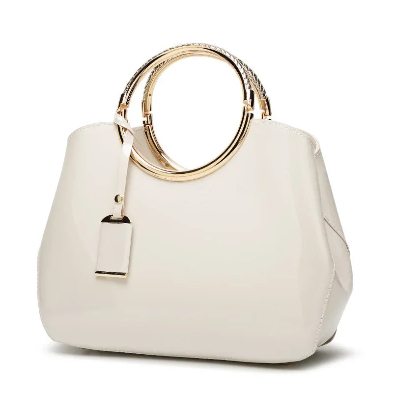 New European and American Fashion Foreign Trade Women'sShoulder Wedding Bag with Bright Surface Shoulder Handheld Bride Bag