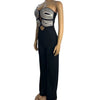 Women Summer Strapless Jumpsuit Sexy One Piece Outfits Cut Out Waist Party Jumpsuit Clothing Lady Full Length Backless Jumpsuits