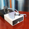 Modern Oversize Rimless Sunglasses For Men And Women Stylish Square Frameless Female Glasses Brand UV400