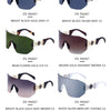 Oversized Shield Rimless Punk Sunglasses Women 2024 Luxury Brand Fashion Winged Sun Glasses For Ladies Shades Eyewear UV400