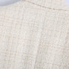 TRZA Women Fashion Tweed Double Breasted Blazer Coat Vintage Long Sleeve Flap Pockets Female Outerwear Chic Veste Femme
