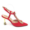 Spot Goods Red Color 2024 New Arrival Special Design Women Party Shoes Matching Bag Set For Luxury Wedding Party Women