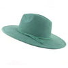 Suede Top Hat 9.5cm Wide Brim Fedora Hat Men Women Autumn Winter Felt Jazz Hats Classic Church Fedoras Chapeau Sombrero Mujer
