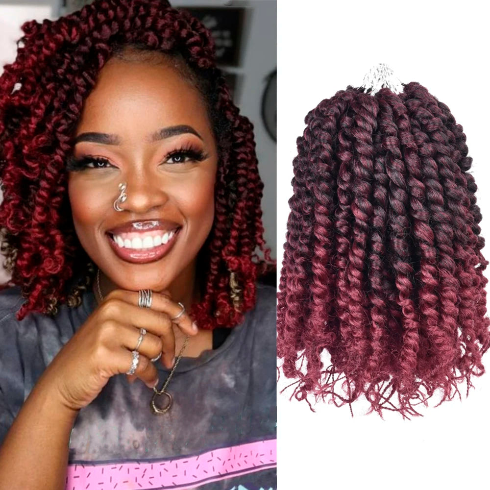 Pre-twisted Passion Twist Crochet Hair for Black Women Crochet Braids Pre-looped Synthetic Braiding Hair Extensions