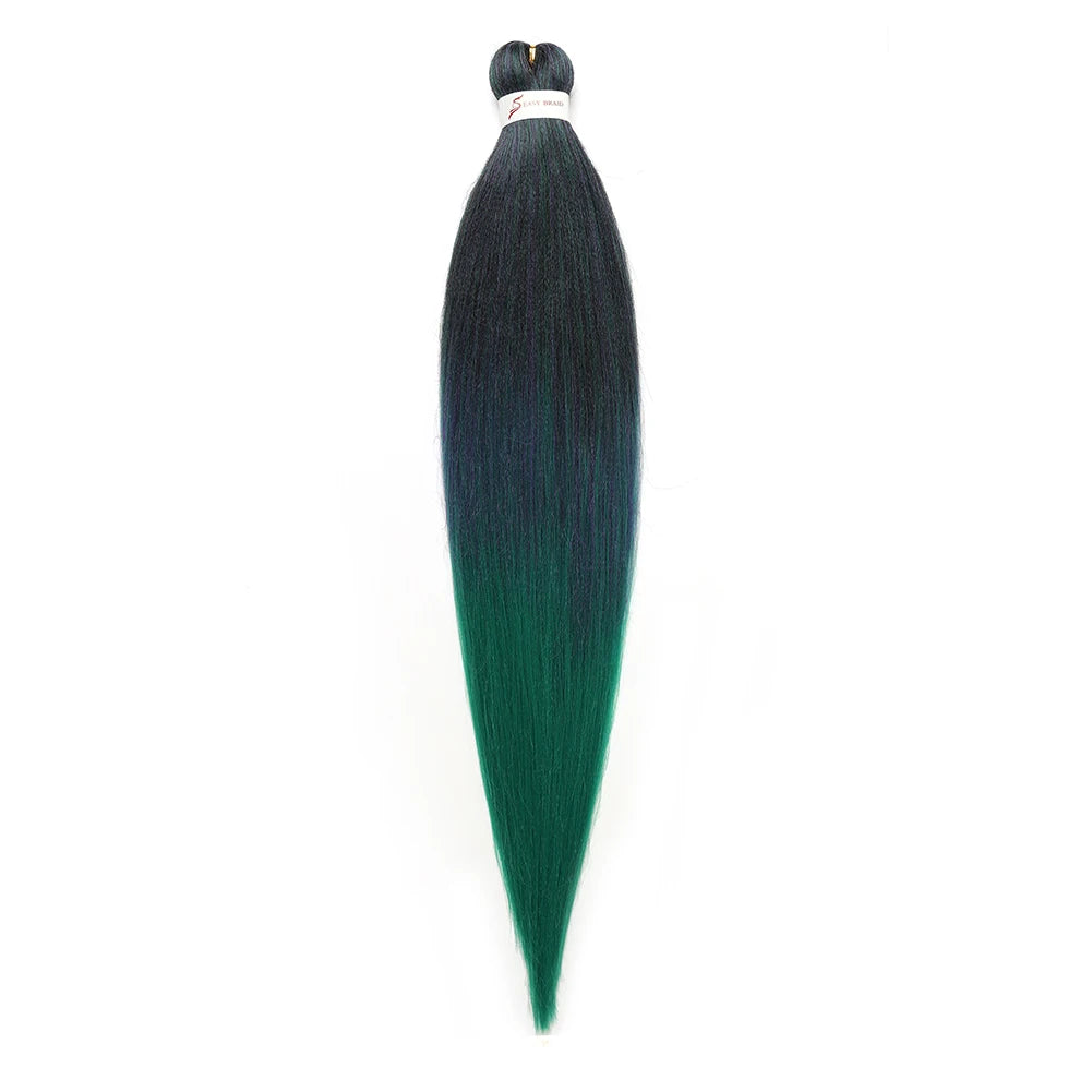 Pre-stretched Braids Synthetic Hair Professional Itch Free Hot Water Setting Fiber 30'' Ombre Yaki Texture Braid Hair Extensions