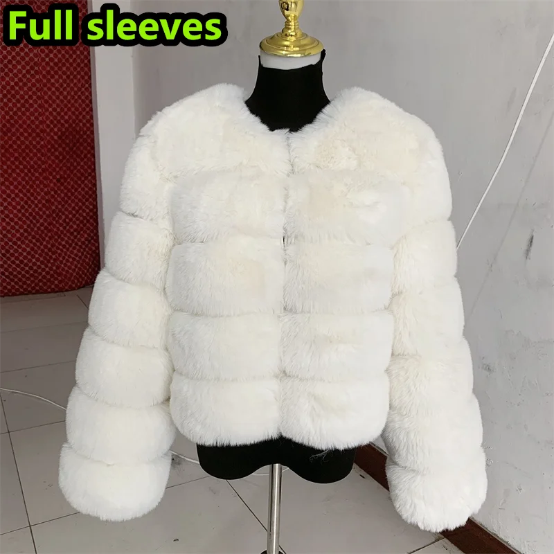 Damenmode Kunstpelzmantel superheiß Herbst Winter Damen kurze Kunstfuchsjacke flauschig hohe Qualität 7XL Damen Pelzmäntel
