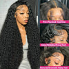 250 Density 360 Full Lace Wig Human Hair Pre Plucked Deep Curly Lace Front Human Hair Wig Curly HD Transparent Lace frontal Wig