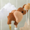 Crib Mobile Bed Bell Wooden Baby Rattles Soft Felt Cartoon Animal Bed Bell Newborn Music Box Hanging Toy Crib Bracket Baby Gifts