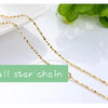 14k Orginal Gold Color Necklace Chain for Women Box Chain Snake Bone/starry/Cross Chain 18 Inches Necklace Fine Jewelry Gifts