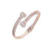 Iced Out Cuff Bangle Paved Setting Bling Cz Cubic Zirconia Wrist Cuban Chain Link Bracelets Fashion Hip Hop Jewelry for Women