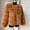 Damenmode Kunstpelzmantel superheiß Herbst Winter Damen kurze Kunstfuchsjacke flauschig hohe Qualität 7XL Damen Pelzmäntel