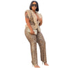 CM.YAYA Women's Set Sleeveless Fur Leopard Sequined V-neck Wool Vest and Pant Suits 2024 Street Two 2 Piece Set Outfit Tracksuit