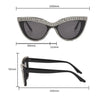 Flower Cat Eye Retro Rhinestones Sun Glasses for Women Elegant Fashion Men Trend Brand Designer Outdoor Party Shades Eyewear