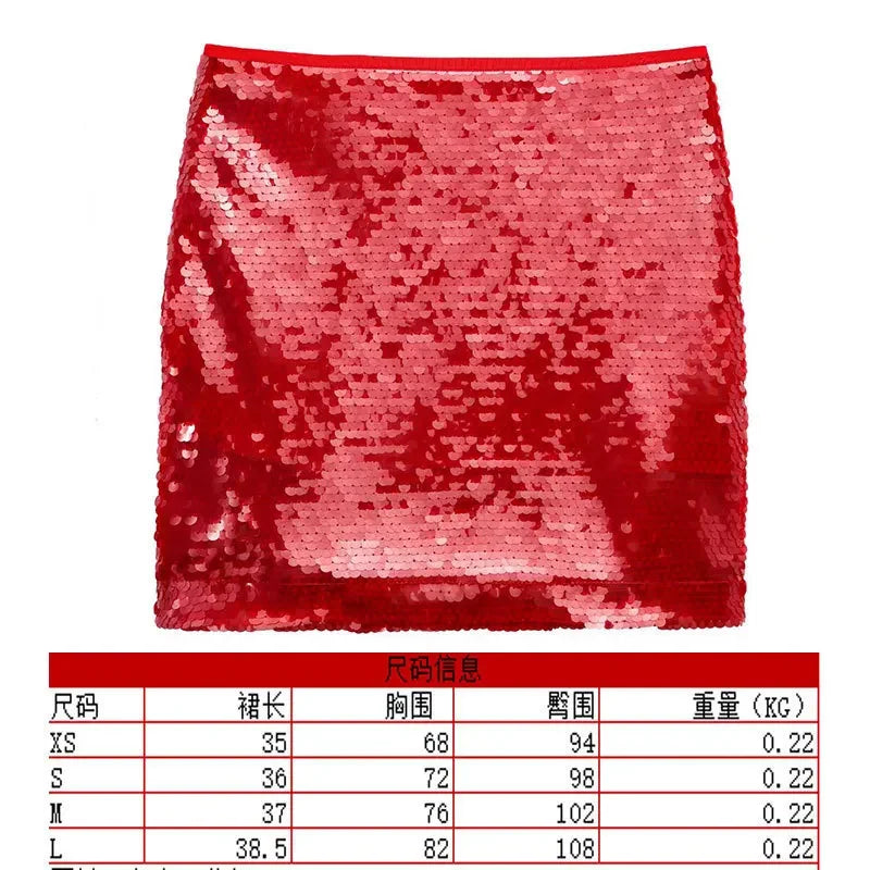 Party Club Stage Show Mini Skirts for Women Clothing Fashion Clothes Sexy Streetwear Dance Bling Sequined Hot Girls