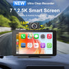 Jansite 7" Car DVR 2.5K Dash cam Wireless Carplay Android Auto Front and Rear Camera Dashboard Driving Recorder Dual Lens Wifi
