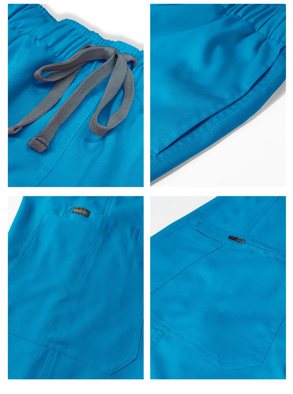Hospital Medical Uniforms Nurse Suit Women Solid Color Dentistry Operating Room Scrub Set Two-piece Pet Grooming Doctor Workwear