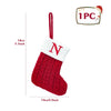 Christmas Socks Knitting Snowflake Letter Stocking Christmas Decoration For Home 2024 Xmas Tree Ornament Gift Navidad Natal 2024