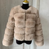 Damenmode Kunstpelzmantel superheiß Herbst Winter Damen kurze Kunstfuchsjacke flauschig hohe Qualität 7XL Damen Pelzmäntel