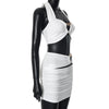 Sexy Metal Loving Heart 2 Piece Dresses Sets Halter Bandage Corset Tops and Mini Skirts Night Club Outfit White Black Streetwear