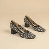 DIMANYU Women Dress Shoes Square Toe 2025 New Knitted High Heel Pumps Women's Fashion Shoes Large Size Women's Spring Shoes
