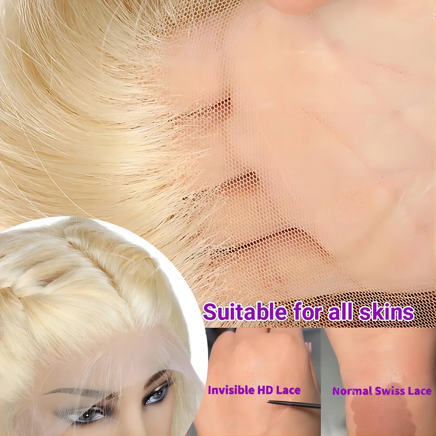 613 Blonde Body Wave Hair Wig Pre Plucked 16-36 Inch 100% Human Hair Wig 13x4 13x6 HD Lace Frontal Wigs 180 200 Density