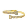 2025 New Iced Out Bling Opened Heart Flower Charm Bracelet AAA CZ Zircon Butterfly Bangle For Men Women Hip Hop Luxury Jewelry