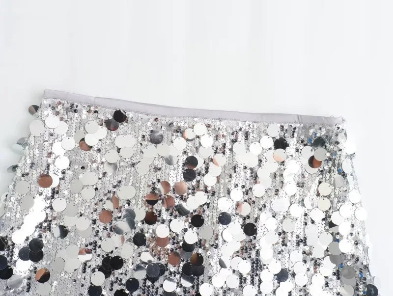 Party Club Stage Show Mini Skirts for Women Clothing Fashion Clothes Sexy Streetwear Dance Bling Sequined Hot Girls