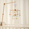 Crib Mobile Bed Bell Wooden Baby Rattles Soft Felt Cartoon Animal Bed Bell Newborn Music Box Hanging Toy Crib Bracket Baby Gifts