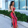 Spring And Summer Dresses For Women Chest Wrap Printed Off Shoulder Bandage Slim Sexy Long Dress 2023 New Fashion party MsChuh