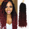 Goddess Faux Locs Crochet Hair Soft Curly Dreadlocks Hair Extensions Synthetic Braiding Hair Ombre Crochet Locs Wholesale Braids